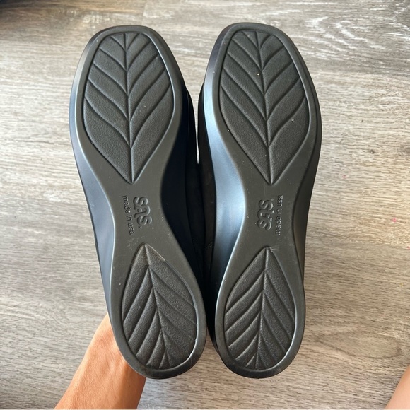 SAS Petra Leather Comfort Moccasin Black Suede Size 10M Medium - Picture 3 of 4